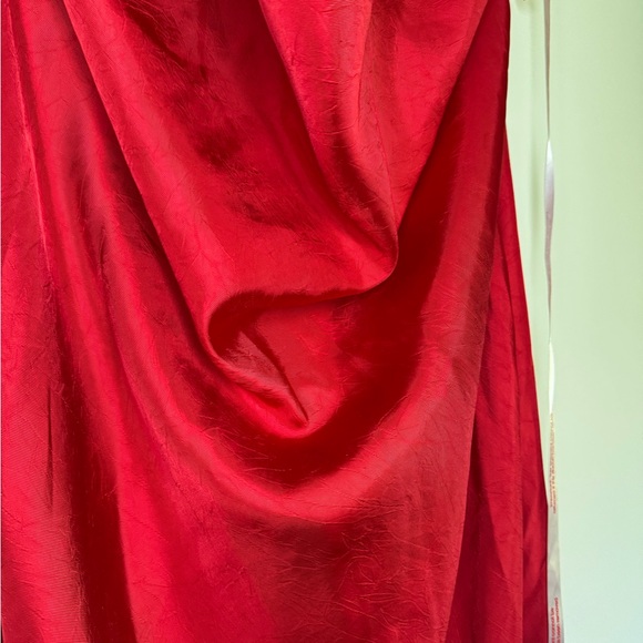 Elegant Vibrant Red Slip Dress - Picture 6 of 8